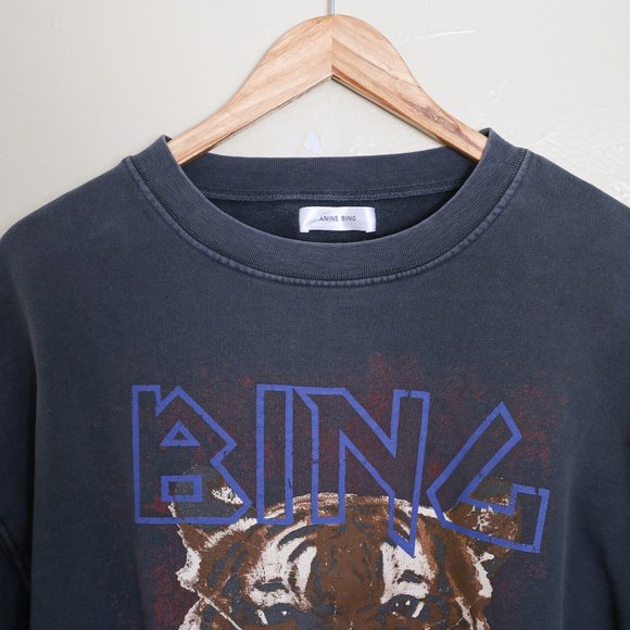 Anine Bing Large Tiger Crewneck Sweatshirt - Picture 4 of 9